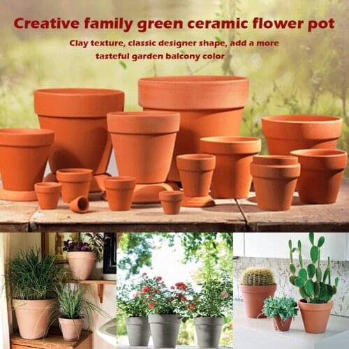 Mini Colourful Fake Terracotta Flower Plant Pot With Hole Clay Ceramic Pottery Planter Cactus Cute Flower Pots Succulent Plants