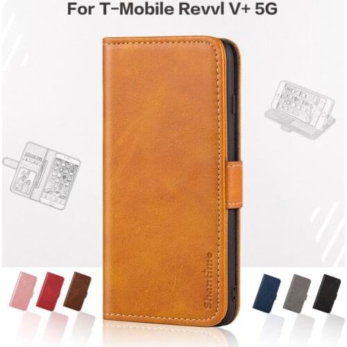 Flip Cover For T-Mobile Revvl V+ 5G Business Case Leather Luxury With Magnet Wallet Case For T-Mobile Revvl V+ 5G Phone Cover