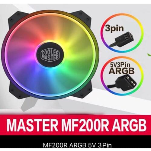 Addressable RGB Cooling Fan 20cm DC 12V 3 Pin PC Case Cooling Fan Addressable RGB Quiet Computer Chassis Heatsink Radiator