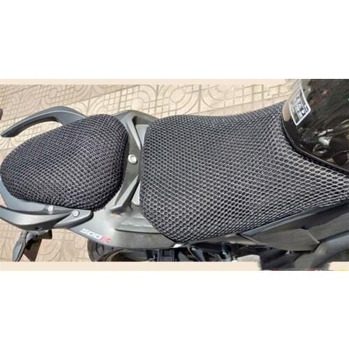 Motorcycle Anti-Slip 3D Mesh Fabric Seat Cover Breathable Waterproof Cushion for Loncin Voge 500r Lx500