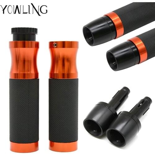 7/8''22MM Motorcycle CNC handle grips Motorbike handlebar Hand Grip ends for 690 SMC R 250 390 990 1190 AdventuRe/R RC8