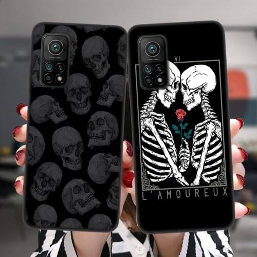 Grim Reaper Skull Skeleton Soft Silicone Case For Xiaomi Mi 10T Lite Redmi Note 10 10S 9S 7 8 9 Note9 Pro 8T 9C Black Cover