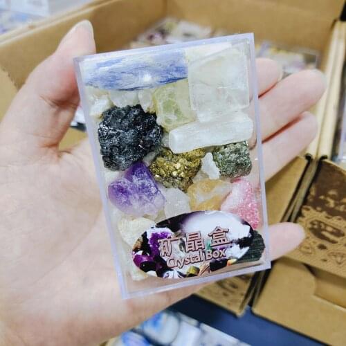 Natural Stone Crystal Raw Gemstone Rough Quartz Chip Reiki Healing Mineral Specimen Collection Birthday Gift With a Box