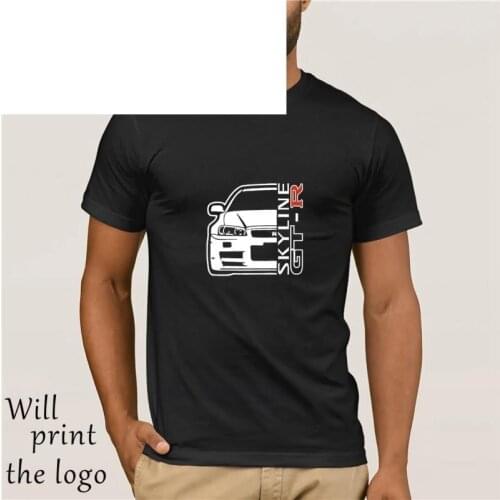 Nissan Skyline Gtr R34 Black T-Shirt 100% Cotton XS-5XL
