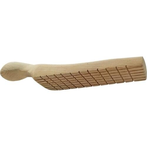 Professional Grooved Ribbed Wooden Paddle Great for Figurine Clay Pottery Manufacture Tools, 14.76x2.56x1.38inch