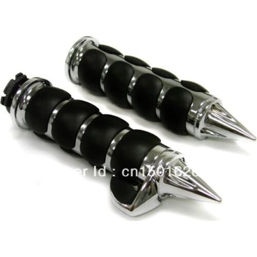 1" Pair Handlebar Hand Grips For Honda Yamaha Kawasaki Suzuki Vulcan Shadow VT VTX GL Sabre RS