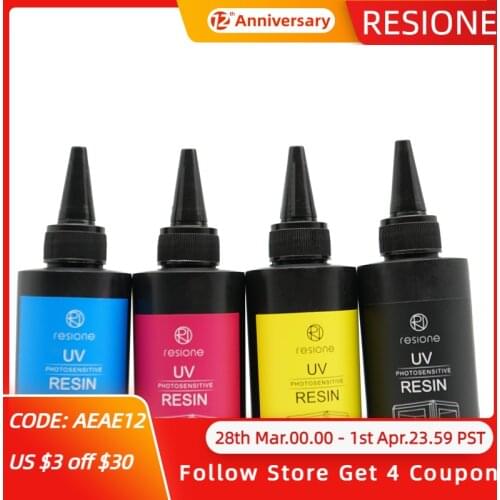 RESIONE CMYK19 Color 3d Resin Tough 405nm UV Resin LCD DLP SLA 3D Printer Resin Anycubic 3d printer resin