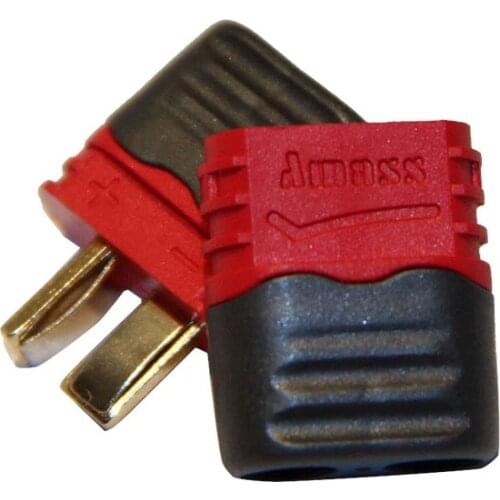 T plug Amass Deans Connector With Sheath Housing T shape Connector Plug male female for RC airplane Lipo Battery