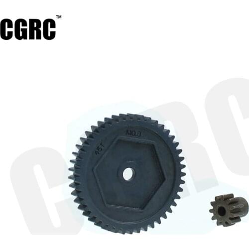 Harden Steel Spur Gear 45T 0.8M 32P 8053 11T Motor Teeth For 1/10 RC Model Crawler Car Traxxas TRX-4 TRX4 TRX-6