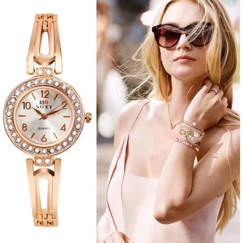 Women Bracelet Watch Quartz Bangle Womens watches Feminino Brand SOXY Stainless steel luxury Elegant Kid Mujer wristwatches