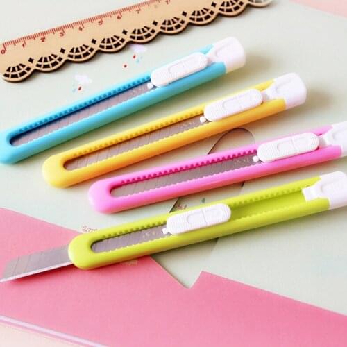 1 PCS Basic Portable Utility Knife Paper Cutter Cutting Paper Razor Blade Office Stationery Escolar Papelaria