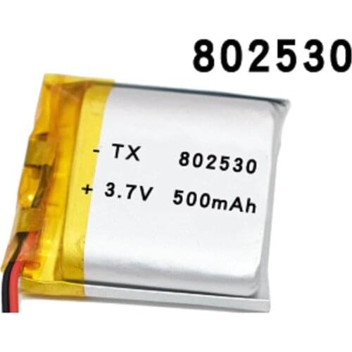 3.7v li po li-ion batteries 3 7v Packet 3.7V polymer lithium battery 802540 082540 500MAH For GPS MP3 MP4 MP5 LED Light RC drone
