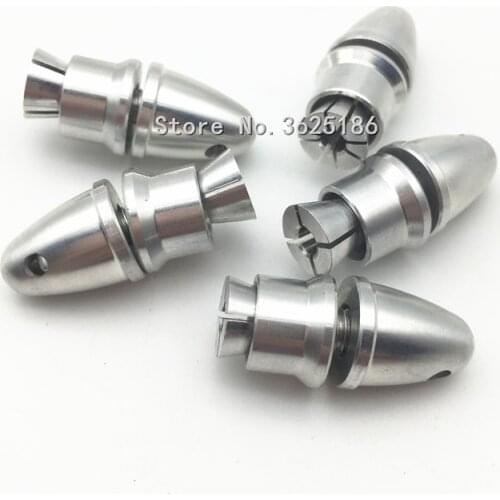5pcs Propeller Adapter 3.17mm/4mm/5mm RC Aluminum Bullet Propeller Adapter Holder For Brushless Motor Prop Airplane