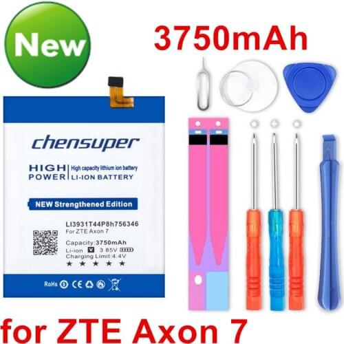 Chensuper 3750mAh LI3931T44P8H756346 Battery For ZTE Axon 7 5.5inch A2017 Phone Latest Production Battery+Tracking Number
