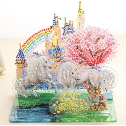 Acrylic Mosaic Bling Rhinestone KIDs Amusement Park Cute Gift For Children 5D DIY Diamond Painting Animals Horse