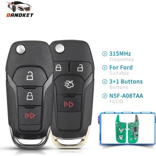 Dandkey N5F-A08TAA Car Remote Key For Ford F150-F550 Fusion Explorer ID49 Chip 315Mhz Auto Smart Control HU101 Flip Remote Key
