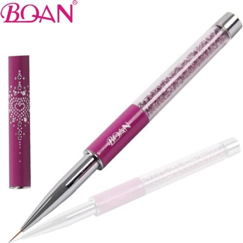 BQAN 10pcs Rhinestone Salon Using Skinny Nylon Micro Painting Brush Liner Brush 7mm