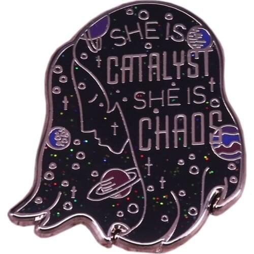 Galaxy girl Kady space princess pin from the iconic Illuminae series "She is catalyst, she is chaos. I can see why he loves her"