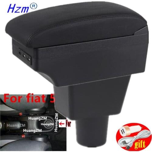 For fiat 500L Armrest Box Center console central Store content box cup holder accessories parts USB Charging