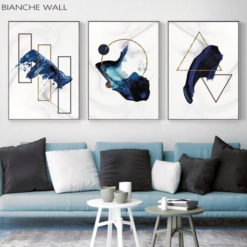 Ink Splatter Geometric Pattern Abstract Art Print Simplicity Wall Picture Canvas Painting Modern Dining Room Decoration