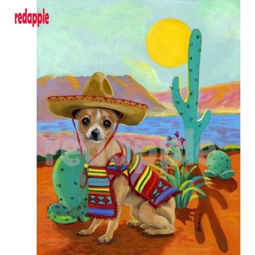 Chihuahua dog diy Diamond painting Craft Art Diamond Embroidery cross-stitch Full Dill Square Diamond Mosaic Animals decoration