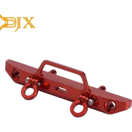 DJX Aluminum Front Bumper with U-Ring Tow Shackle for Axial SCX24 AXI90081 1/24 RC Crawler Car Upgrades Parts