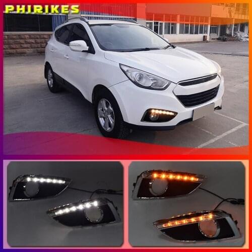 For Hyundai IX35 2010 - 2013 LED DRL Daytime Running Light Daylight Waterproof Signal lamp car Styling lights