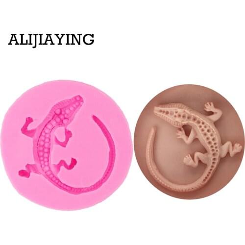 DY0044 lizard mould DIY snake Cake Decorating tools Silicone Mold Fondant Cake Chocolate Sugar Craft Molds Resin Clay Soap Mold