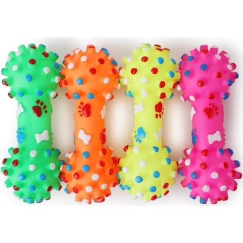 Dog Toys PVC Colorful Chew Teasing for Cleaning Teeth Dog Durable Molar Toys for Solving Boredom Exercise Pet Supplies Random Co