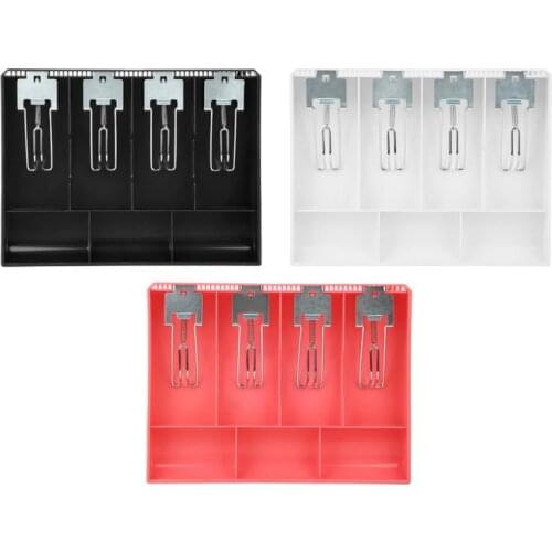 Cash Drawer Register Insert Tray Replacement Cashier Four Box with Metal Clip Wholesale