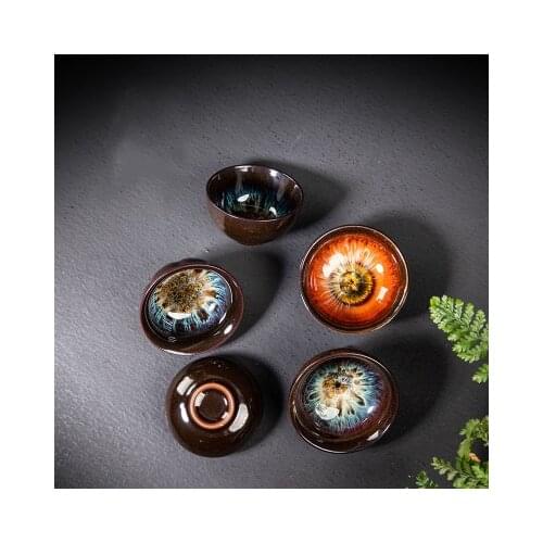 Kiln Change Sand Gold Glaze Art Home Tea Cup Teacup Tea Bowl Wine Set Kung Fu Tea Set Drinks Cup Drinkware Teaware Decor Crafts