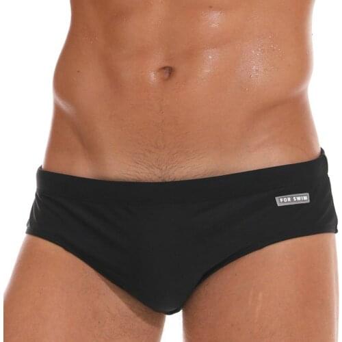 2020 Men Triangle Black Briefs Swimsuit ManSwimwear Sexy Swimming Trunks Sunga Masculina Beach Shorts Maillot De Bain Natacion