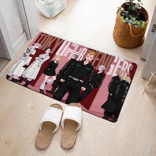 Tokyo Revengers Printed Floor Mats Anti-slip Rugs Comics Carpets Welcome Doormat Hanagaki Bathroom Carpet Kitchen Mat Rug Gift