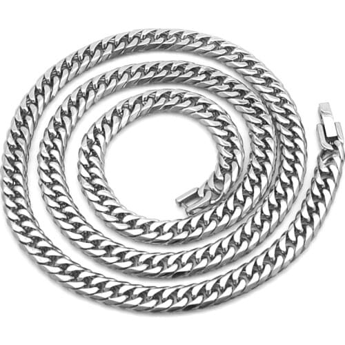 CHIMDOU 2018 New Mens Necklaces Chain Fashion Party Stainless Steel Jewelry Gift 7mm wide,customized necklace AN031