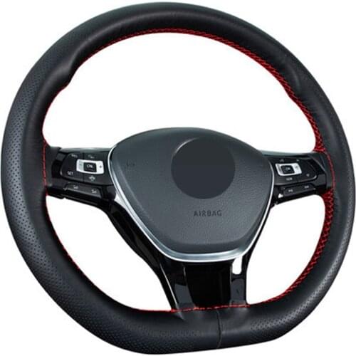 Car Anti-Slip Steering Wheel Cover Soft Artificial Leather Braid On The Steering Wheel Of With Needles And Thread Accessories