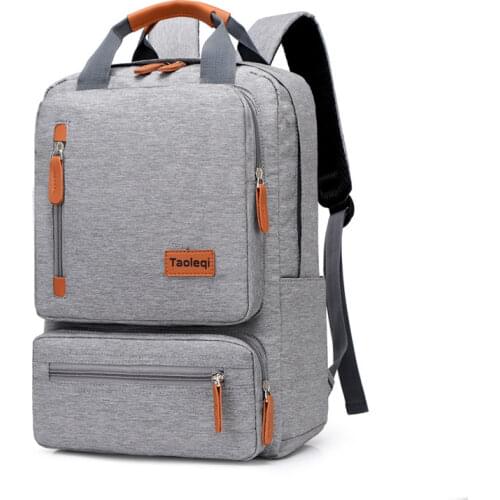 Casual Business Men Computer Backpack Light 15.6-inch Laptop Bag Lady Anti-theft Travel Backpack Gray