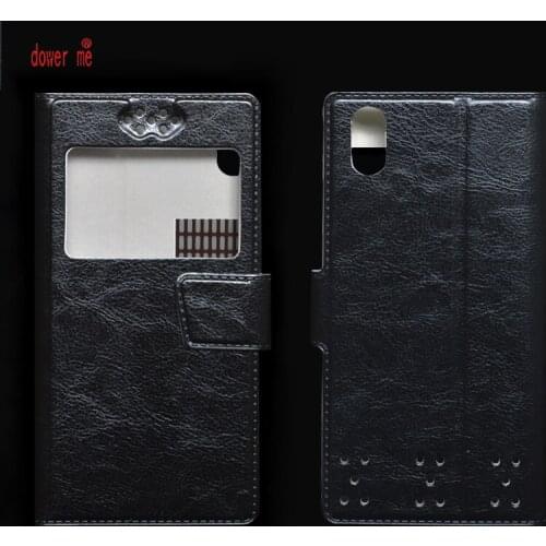 Dower me Hot Sale Single View Window Flip PU Leather Case Cover For Sharp Aquos C10 S2 Smart Phone