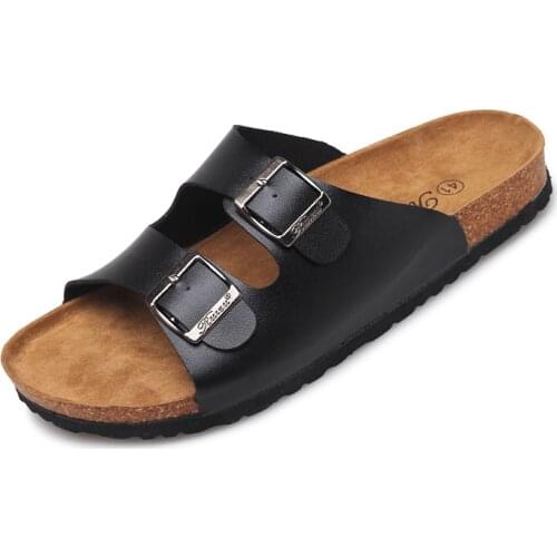 Men & Women Cork Sandals Fashion 2021 Casual Summer Slides Beach Gladiator Buckle Two Straps Shoe Flat Slippers Dropshipping