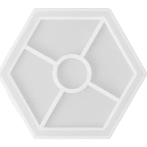 Hexagonal Silicone Mold For Flowerpot For Succulents Round Pen Container Plaster Mold Cement Clay Molds