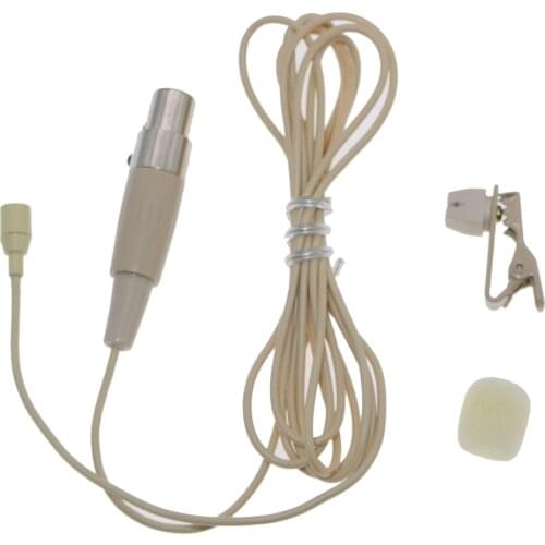 Hidden Skin Color Tie Clip Lapel Microphone Mini XLR 3Pin for AKG Samson Gemini Wilress TA3F Plug