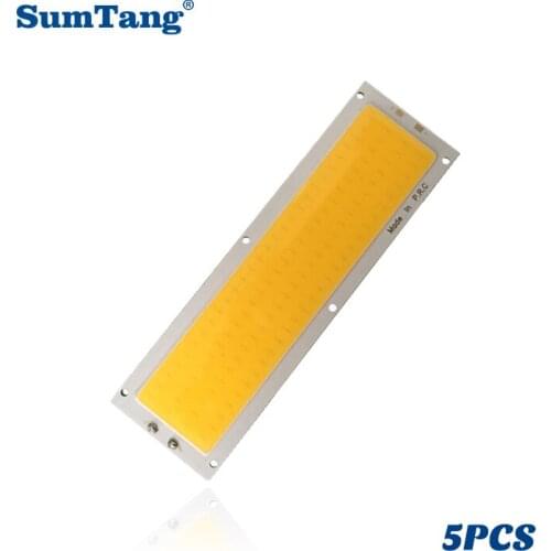 5PCS/Lot Ultra Bright 12V COB Led Bulb Panel 18-28W Flip Technolgy 120*36*1.5mm Warm White Cool White for DIY Lighting