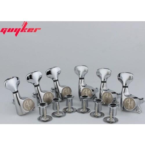 GUYKER Chrome Silver Upgraded version Tuners Electric Guitar Machine Heads Tuners