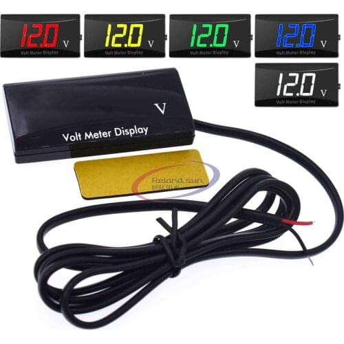 DC 12V LED Digital Display Voltmeter Mini Voltage Meter Volt Tester Panel for DC 12V Cars Motorcycles Vehicles
