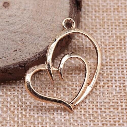 High Quality 10pcs Hollow Big Peach Heart Connectors Charms Making Diy Handmade Finding Jewelry
