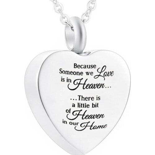 Cremation Jewelry Stainless Steel Urn Heart Pendant To Commemorate The Ashes Of Deceased Relatives/Pets With Filling Kit