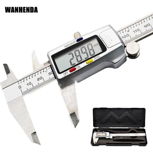 150mm electronic digital vernier caliper measurement tool digital caliper 6 inch lcd stainless steel metal caliper micrometer