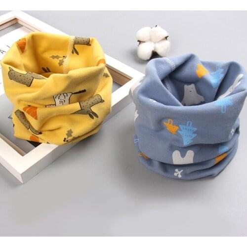 2020 New Winter Childrens O Collar Korean Styles Warm Floral Kids Boy Girl Variety Scarf Spring Autumn Cotton Scarf for 0-12T