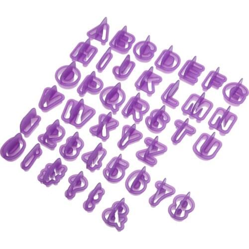 40pcs/set Plastic Cookies Biscuit Cutter Stamp Alphabet Number Character Cake Press Mold Stamp Tool For Baking Decorating