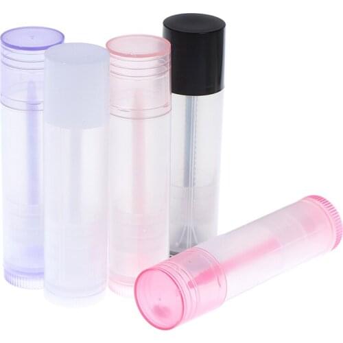 5Pcs/lot Beauty Cosmetic Packing Container 5ml Empty Lip Gloss Bottle Cap DIY Plastic Lipgloss Tube Wholesale