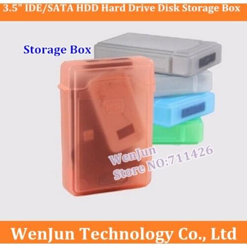 5pcs/lot Free Shipping 3.5" IDE/SATA HDD Hard Drive Disk Storage Box,Protection Case high quality